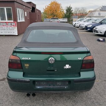 VW Golf IV Cabrio Edice KARMANN 1.6i,74kw.R.V4/1999.STK Nová - 6