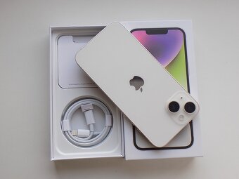 APPLE iPhone 14 128GB White - ZÁRUKA - TOP STAV - 6