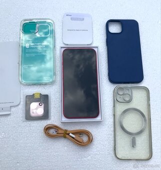 Prodám: KRÁSNÝ 🍏 Apple Iphone 13 128GB RED s příslušenstvím - 6