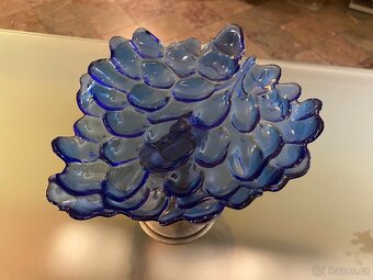 Starožitný Cínový A Skleněný Dekorativní Stůl Z Francie - 6