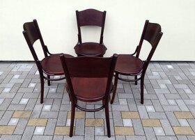 Celodřevěné jídelní židle THONET 4ks po renovaci - 6