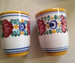 Džbán a 6 kalíšků + popelník (Modranská keramika) - 6