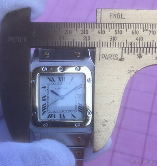 CARTIER Santos SteelGold 75018 Kt pánské hodinky Unisex bílý - 6
