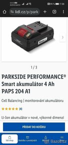 Parkside smart Aku baterie 4Ah + rychlonabíječka - 6