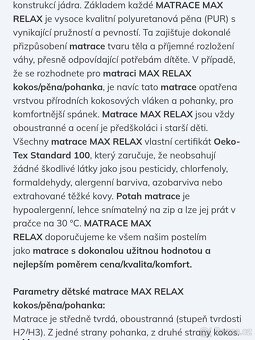 Matrace do dětské postele 180krat80 pohanka-pena-kokos - 6