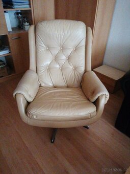 KOŽENÁ KŘESLA-PRAVÁ KŮŽE, OTOČNÁ, HOUPACÍ 3500KČ/KS - 6