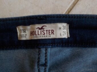 Hollister džiny vel 30 + tricko zdarma..pas 80+ elastan-žena - 6