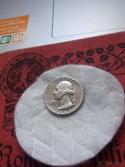 STŘÍBRNÝ AMERICKÝ 1/4 DOLLAR 1945 - 6