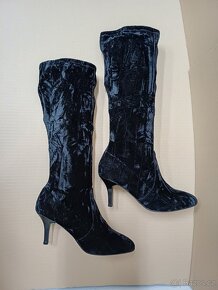 Černé natahovací kozačky vel.39 - 6