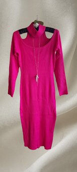 Shein midi šaty z žebrovaného úpletu - 6