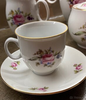 Kavova souprava kyticky zn.Bohemia - 6