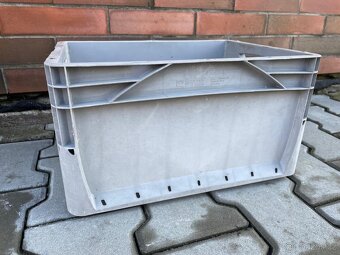 Plastové bedýnky šedé, 20 l, 400 x 300 x 220 mm - 6