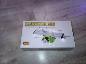 Křížový posuvný stůl s T drážkou pod vrtačku, frézu - 6