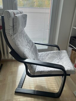 Křeslo Ikea Poang s podnožkou - 6