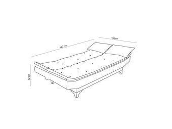 Nové - ROZKLÁDACÍ TROJMÍSTNÁ POHOVKA KELEB 190cm - 6