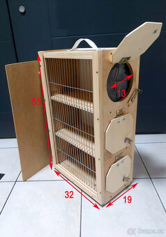 třídílný přepravník pro ptáky - 6