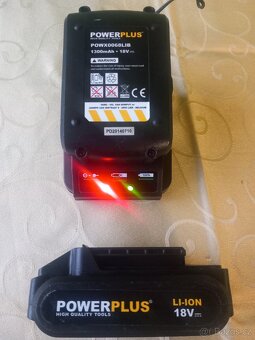 PowerPlus 18V 1300mAh, 2ks + nabíječka + napájecí kabel - 6