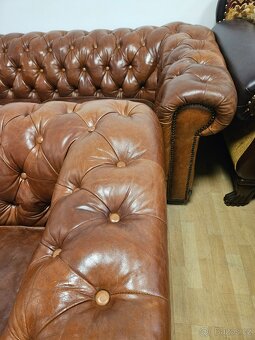 CHESTERFIELD ŠTÝL,KOŽENÁ,ZNÍŽENÁ CENA - 6