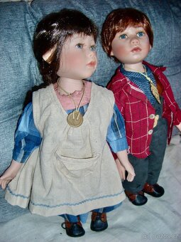 Dvě moc hezké porcelánové panenky 48cm - 6