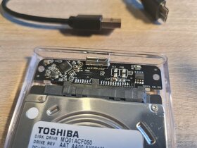 Externí průhledný box s Toshiba 500Gb HDD (balikovna30kc) - 6