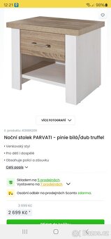 NOVÝ NOČNÍ STOLEK PROVENCE, PC 2699 KČ - 6