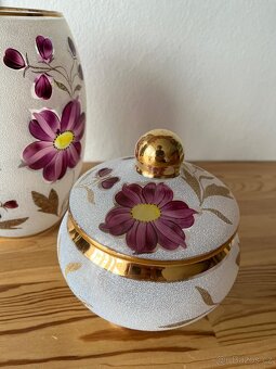Skleněná váza + nádoba - 6