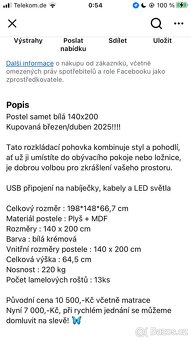 Postel 140x200 + matrace - 6