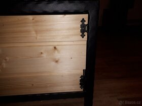 Kovová postel ,vyvyšená postel,masivní  postel 160 180 x 200 - 6