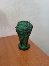 Art deco malachitová váza - malé vinobraní - 6