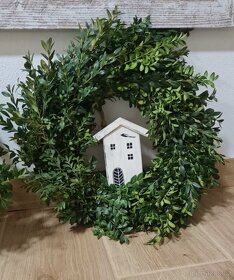 Dekorace - dřevěné domečky - 6