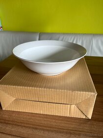 Kostní kvalitní porcelán - mísa, talíře - 6