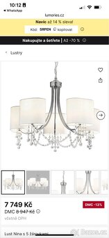 Prodám lustr pro 5 žárovek - 6