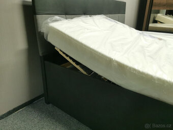 Nová velká manželská postel MARIE šedá komplet - 6