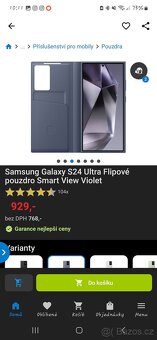 Obal/knížka pro samsung s24 ultra fialová 2x - 6
