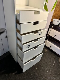 Hezký bílý úložný regál se šuplíky IKEA STUVA - 6