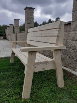 Lavice a stůl z masivu - 6