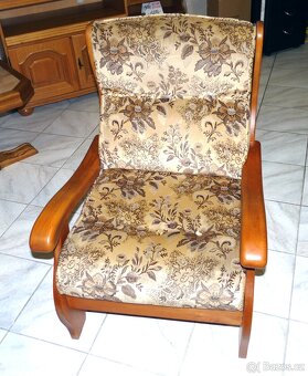 rozkládací látková sedací souprava 3+1+1 - 6