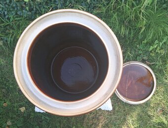 Keramické sudy na nakládané zelí s víkem - 6