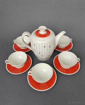 Porcelánová kávová (mokka) sada od Kaestner Saxonia - 6
