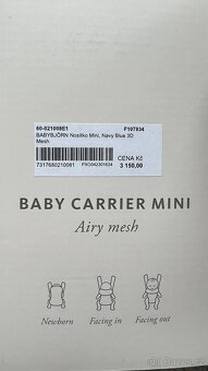 BABYBJÖRN Nosítko Mini Navy Blue, 3D Mesh - 6