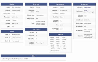 Procesor Ryzen 3 2200G (4c/4t) AM4 - 6