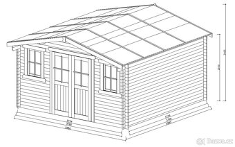Zahradní domek 4x4 metry síla 28mm - 6