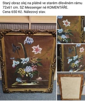 Staré obrazy .Ceny a rozměry viz fota. - 6