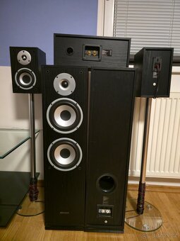 AV receiver DENON, sloupové reproduktory, aktivní subwoofer - 6