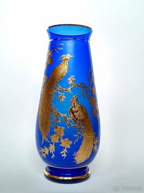 Velká starožitná zlacená váza - 6