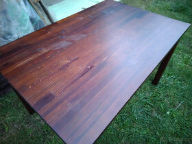 Stůl masivní borovice - mořený - 6