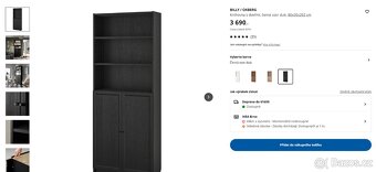 IKEA BILLY / OXBERG Knihovna s dveřmi - Prodáno - 6