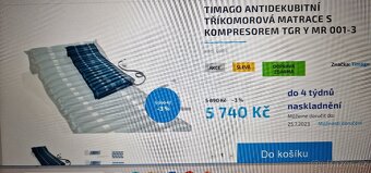 Antidekubitní třikomorová matrace s kompresorem - 6