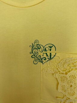 Krásné žluté letní tričko ARMANI Jeans - vel. 38 - 6