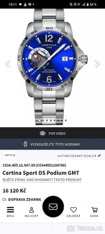 CERTINA SPORT GMT REZERVACE - 6